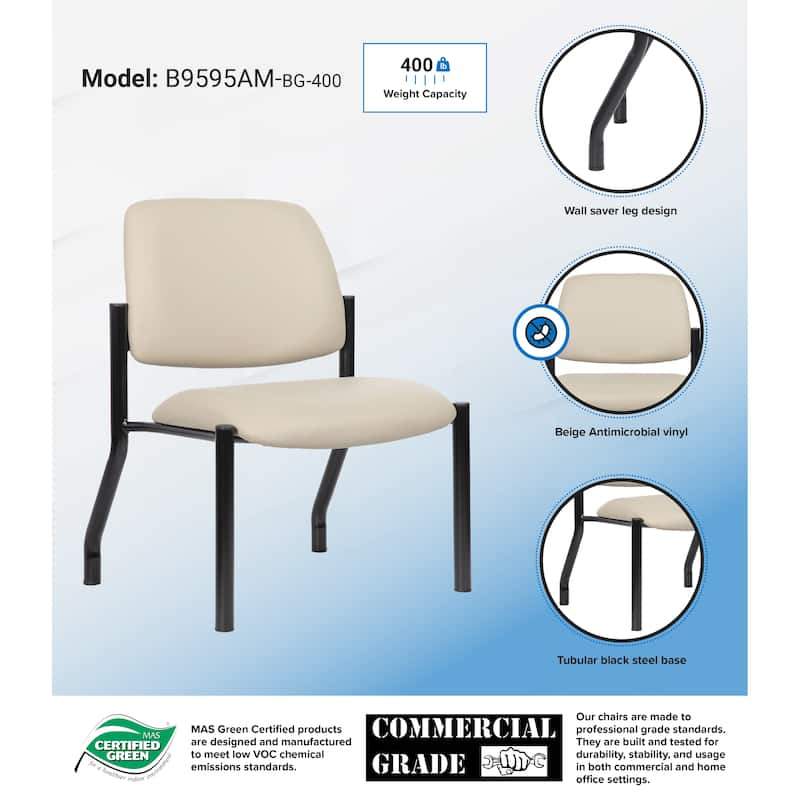 Boss Office Products Big and Tall Antimicrobial Guest Chair