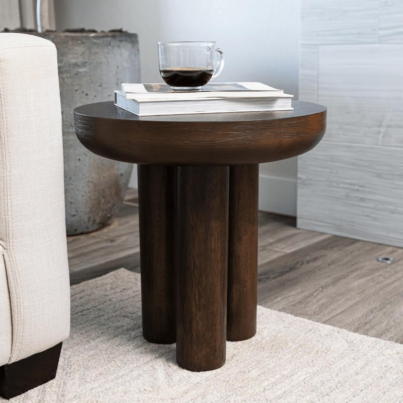 Maven Lane Owen Rustic Wooden Side Table