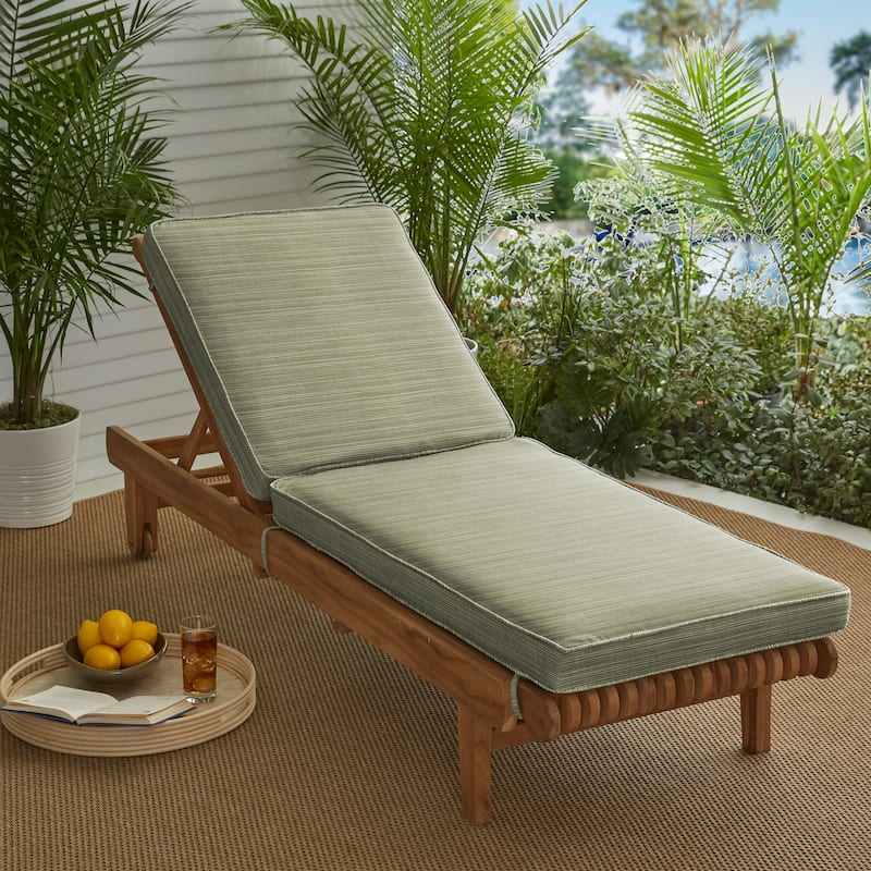 Sorra Home Sunbrella Indoor/Outdoor Chaise Lounge Cushion - 24"W x 73"L x 3"H