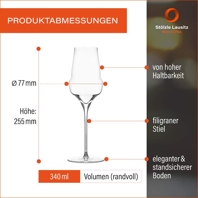 Stolzle Lausitz Set of 6 Cocoon Champagne Flutes - 11.5 Oz