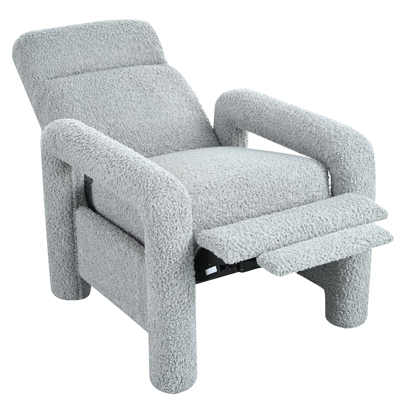 31.25" Push Back Recliner Armchair Upholstered Recliner Chair Single Sofa with Adjustable Backrest for Living Room
