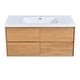preview thumbnail 4 of 7, PROOX Modern 48in. Single Faucet Hole Floating Bathroom Vanity with Rectangular Integral Sink - 48"W x 20"D
