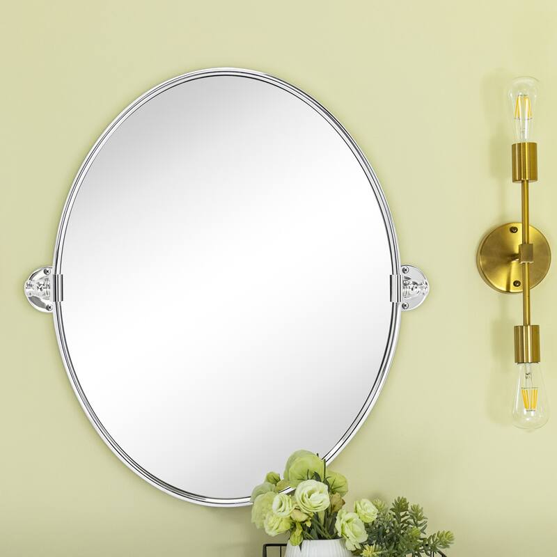 Luecinda Oval Metal Wall Mirror