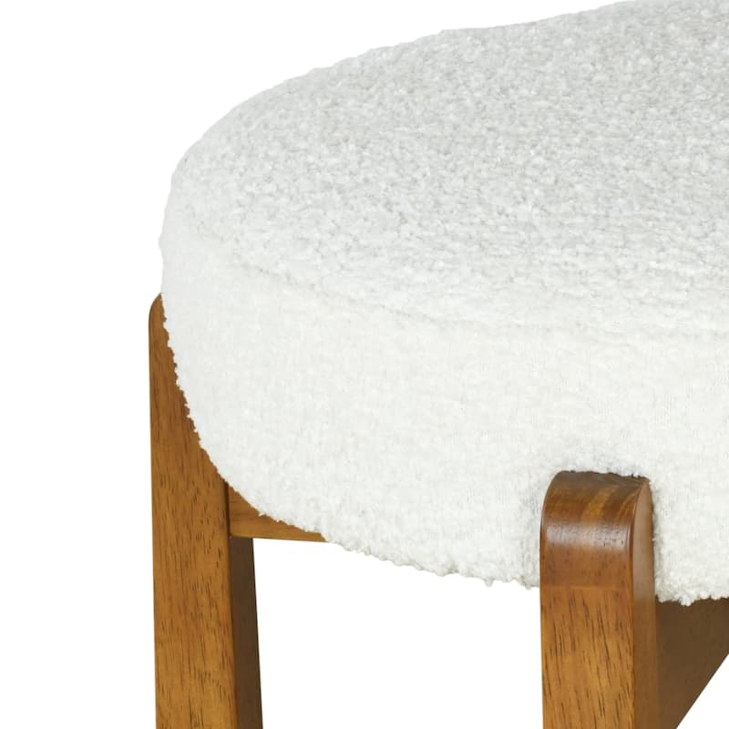Christopher Knight Home - Elise Modern Low Back Barstool Set with Rounded Seat and Rubberwood Frame