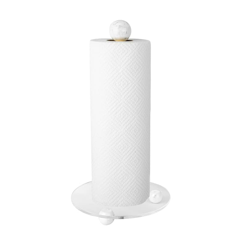 Paper Towel Holder with Ball Legs and Knob - Marble Malls