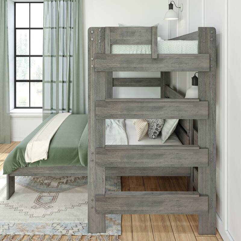 Max and Lily Farmhouse Twin over Full L Shaped Bunk Bed