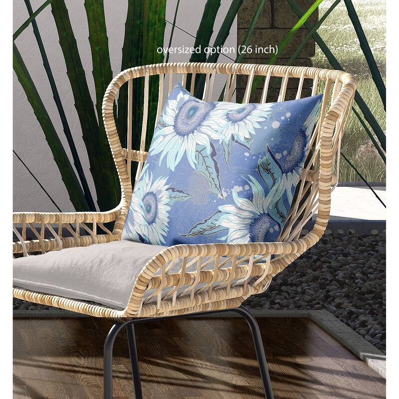 Amrita Sen Sunflower Indoor Outdoor Pillow Removable Cover