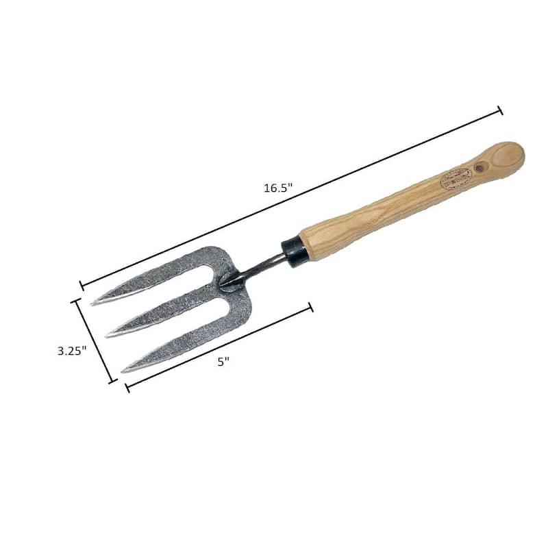 DeWit Gardening Fork with Midsize 10" Handle - 16.5"L