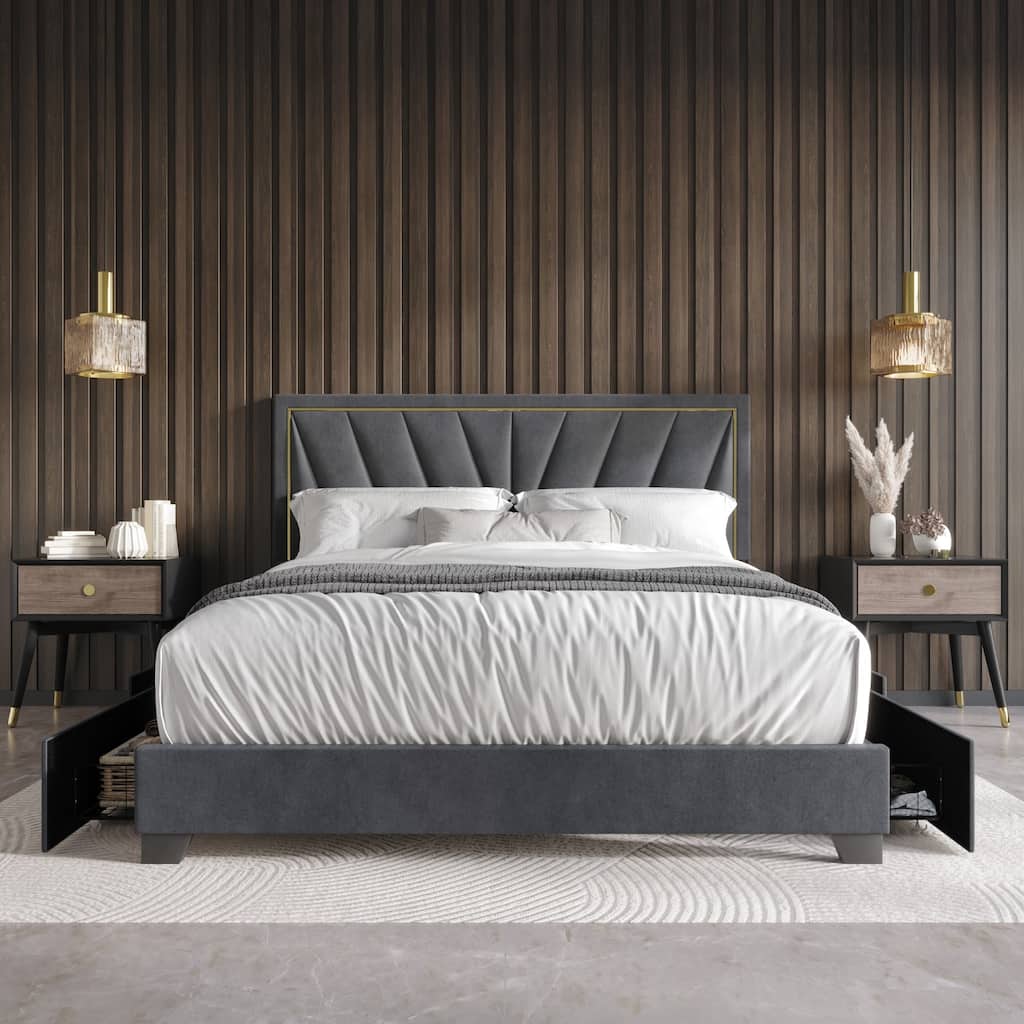 Valdez Upholstered Storage Platform Bed