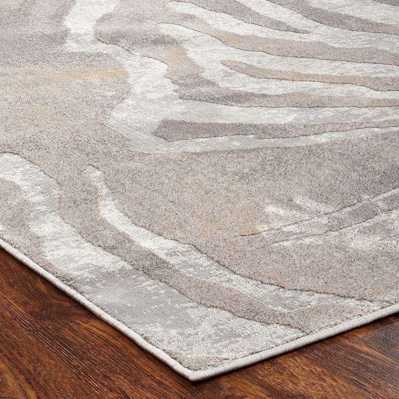 N Natori Serengeti Zebra Print Area Rug
