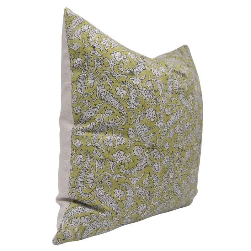 Fabdivine Linen Decorative Block print pillow Cover