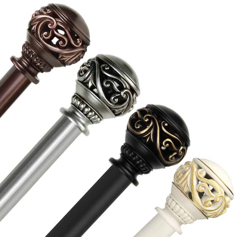 InStyleDesign Leah 1 inch Diameter Adjustable Curtain Rod