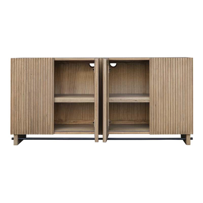 Uttermost Kellem Natural Wood 4 Door Cabinet