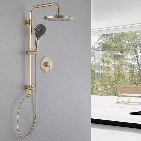 Rbrohant Bathroom Rainfall Shower System with 3-Setting Handheld Shower