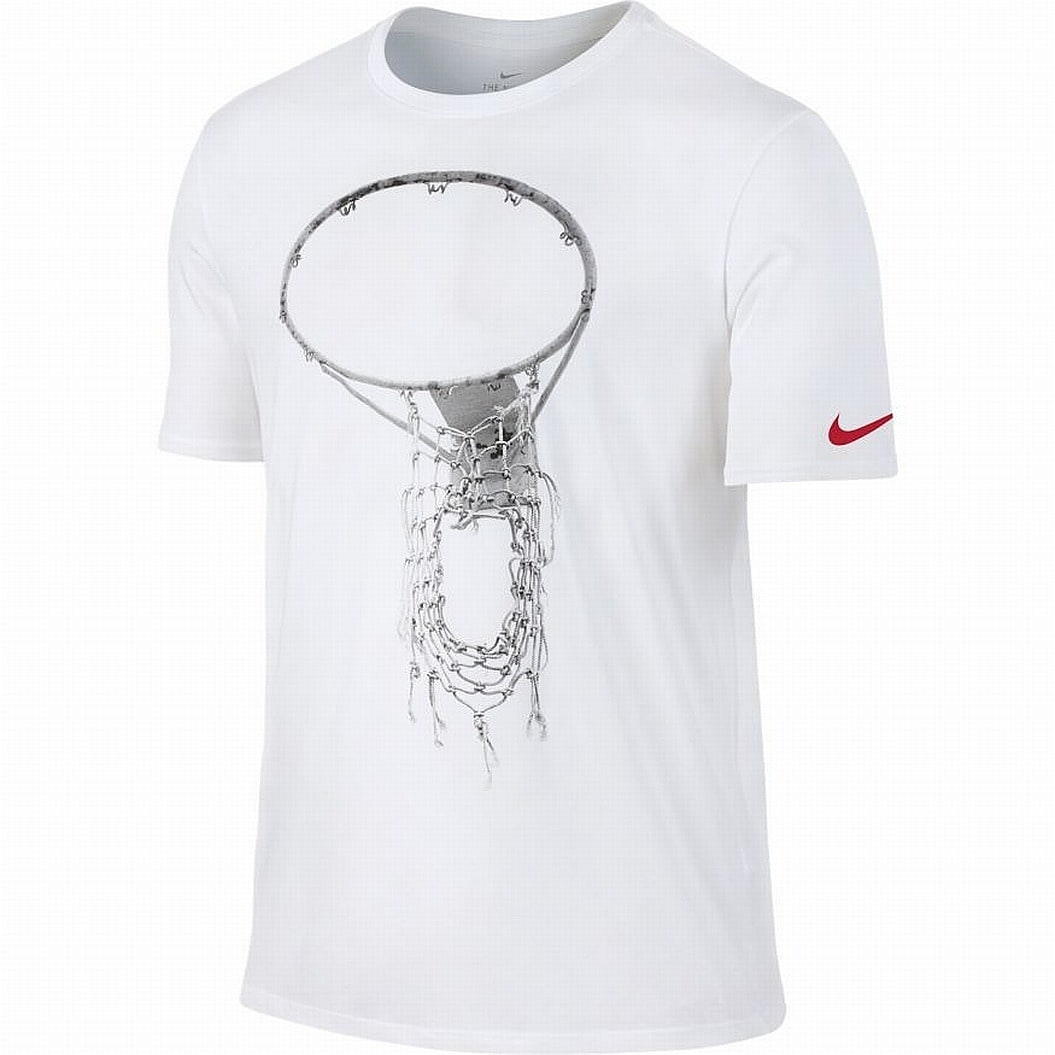 Shop Nike White Mens Size 2xl Dri Fit Basketball Hoop Graphic Tee