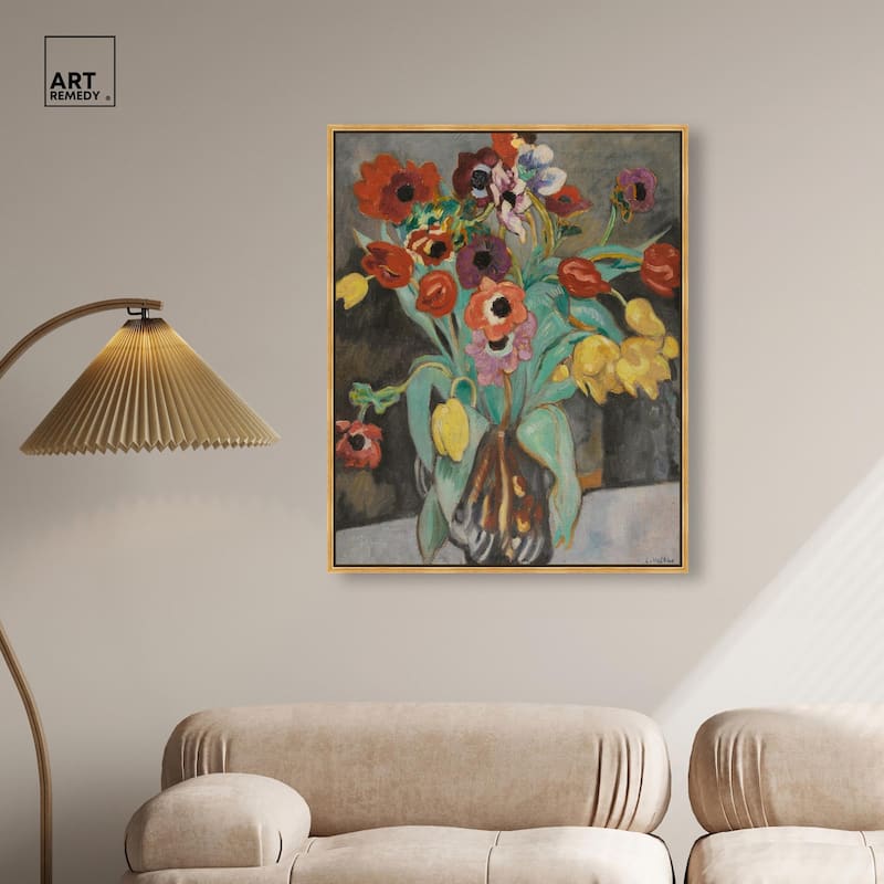 Valtat Anemones Tulipes Canvas by Art Remedy