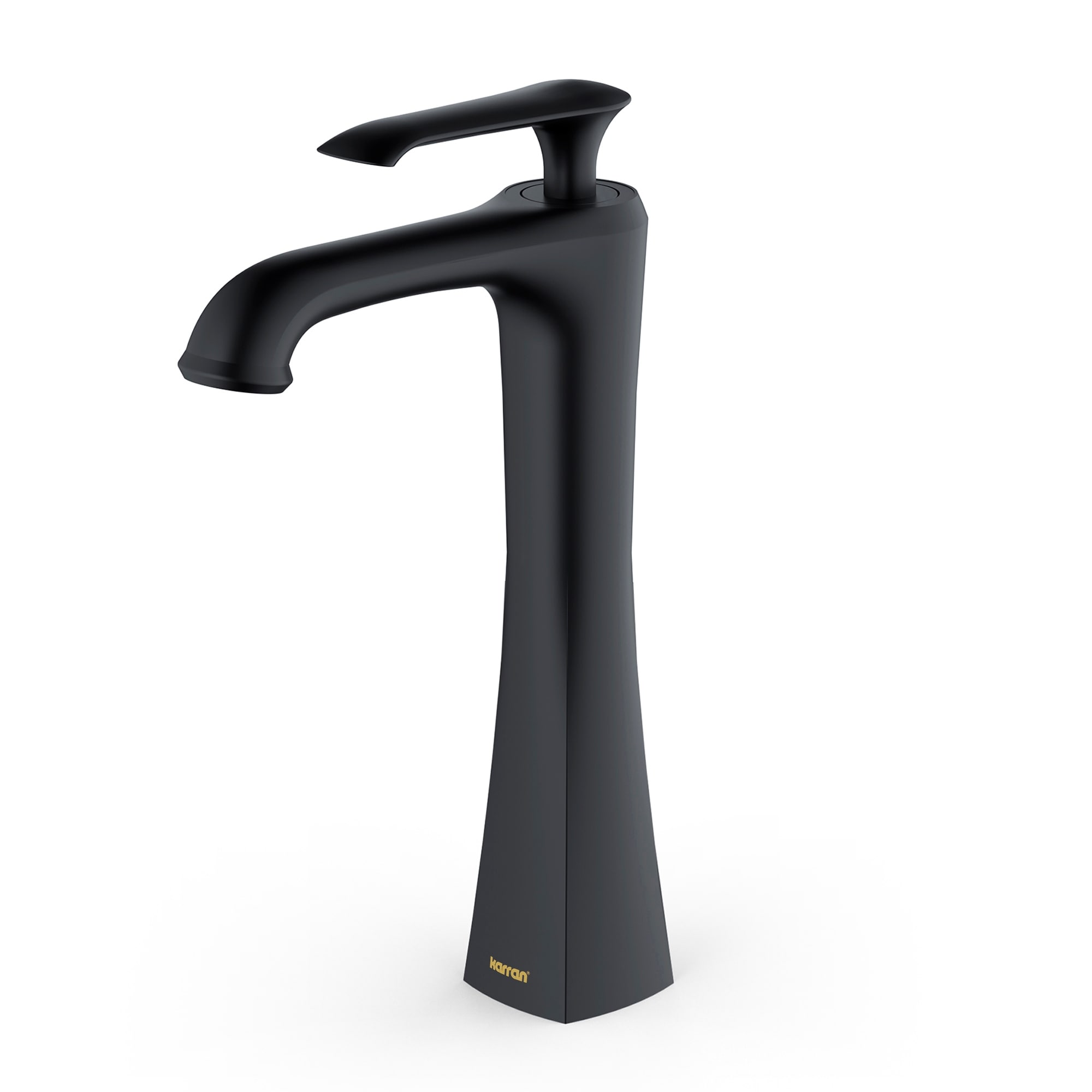 Karran Woodburn Single Hole Single Handle Vessel Bathroom Faucet with Matching Pop-Up Drain