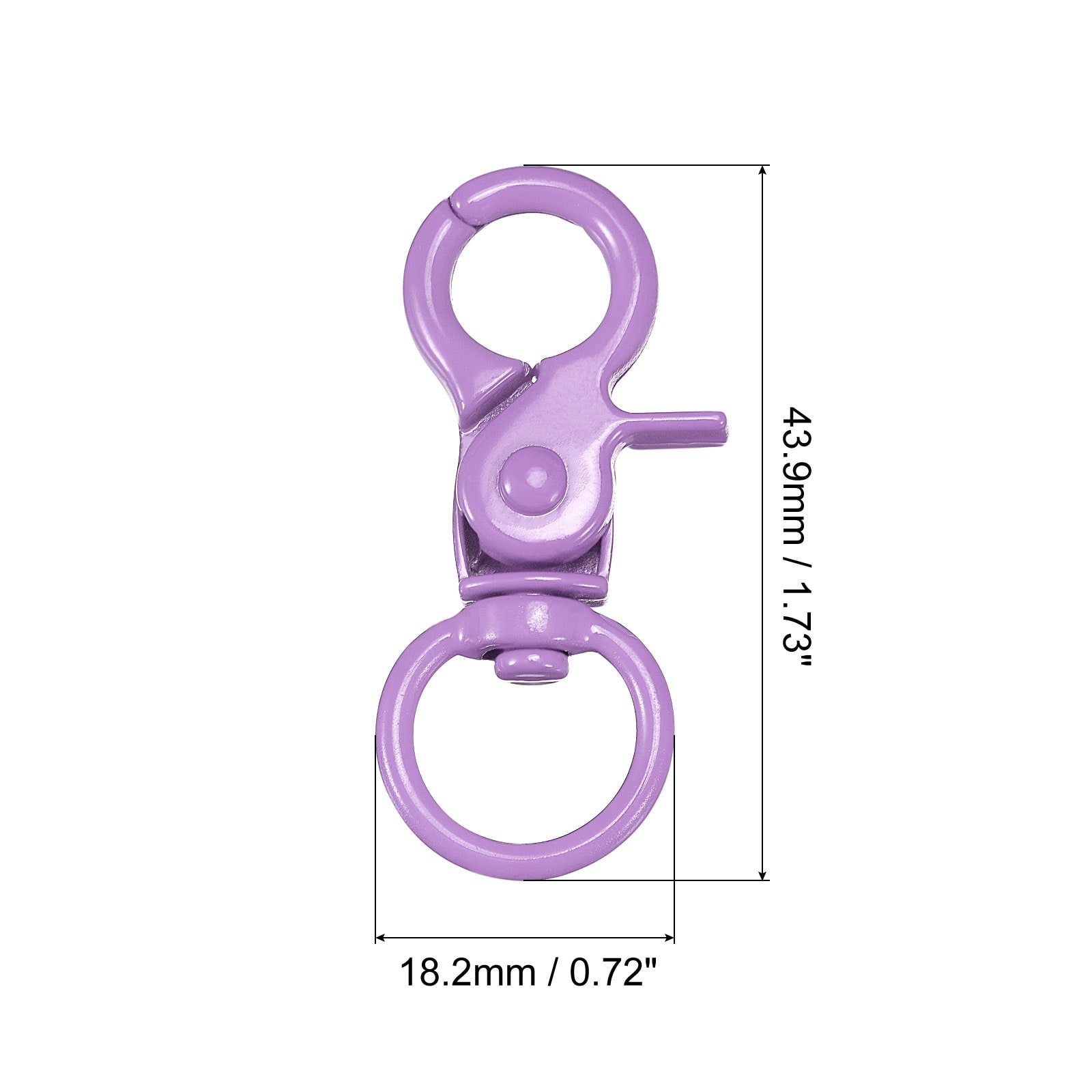 Unique Bargains 44mm Swivel Clasps Lanyard Snap Hook Claw Clasp for DIY Red, 8pcs - Red - 43.9mm