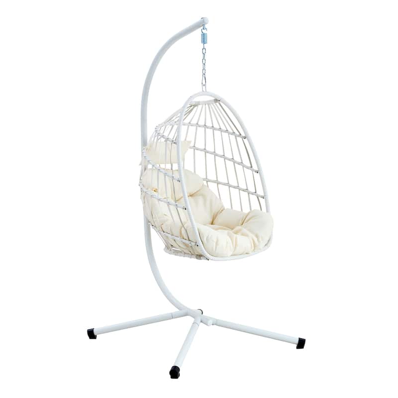 Iron Wicker Hanging Egg Chair