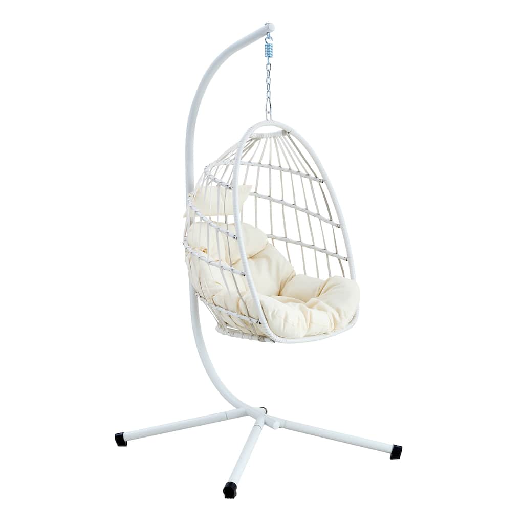 Iron Wicker Hanging Egg Chair