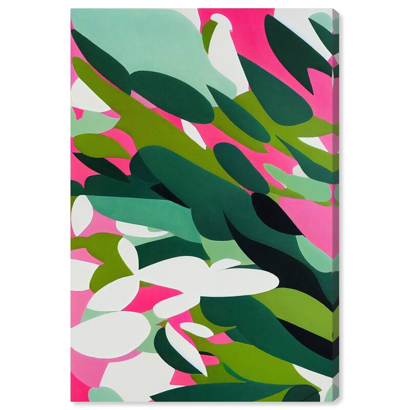 Wynwood Studio Abstract Watering Droplets Green and Hot Pink Tropical Wall Art Canvas Print