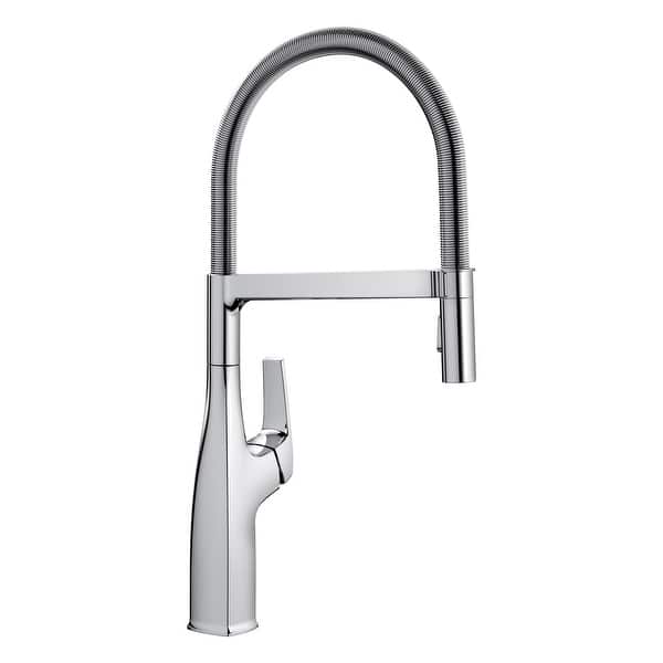slide 2 of 35, Blanco Rivana Semi-Pro Pull-Down Dual-Spray Kitchen Faucet 1.5 GPM - 8.88-in x 4.56-in x 19.88-in Chrome