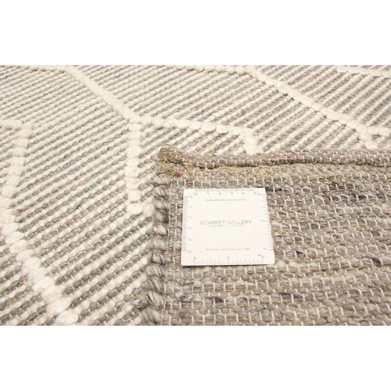 ECARPETGALLERY Braid weave Sienna Taupe Wool Rug - 5'0 x 8'2