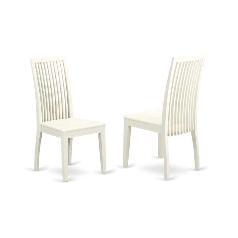 Kitchen Table Set 3pc Round Dining Table & Chairs Linen White Home Stock