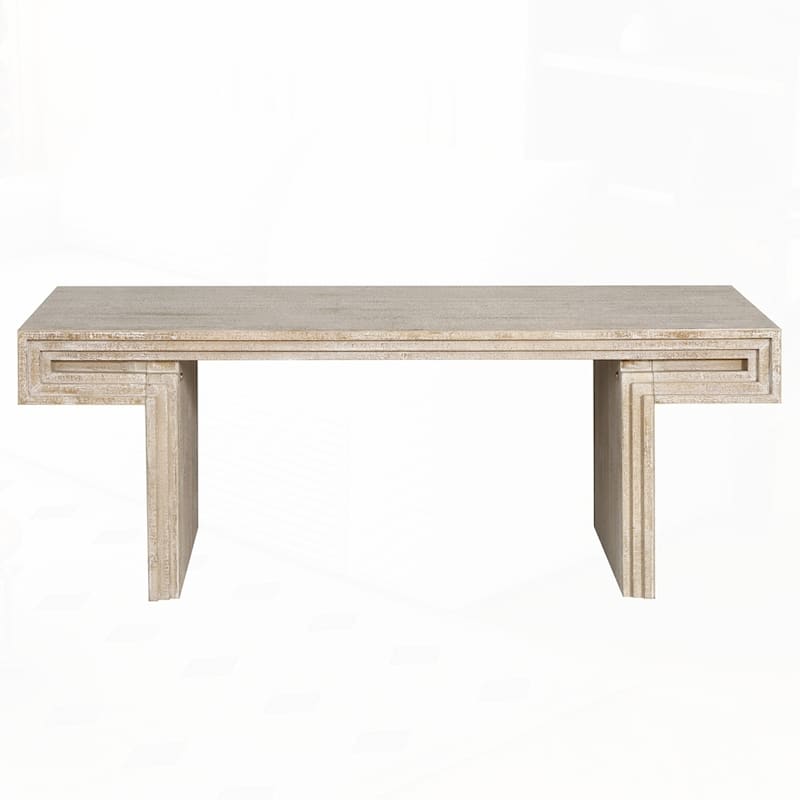 Double-Tier Structure with Rustic Finish Coffee Table