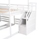preview thumbnail 17 of 25, Solid Pine Wood and MDF Full over Twin & Twin Bunk Bed,Built-in Drawer and Shelf,with Slide and Storage Staircase
