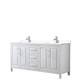Option White, Chrome Trim, White Cultured Marble Top