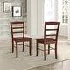 preview thumbnail 92 of 128, International Concepts Solid Wood Madrid Ladderback Chairs, Set of 2 - N/A Espresso
