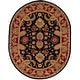 preview thumbnail 79 of 81, SAFAVIEH Handmade Classic Treva Traditional Oriental Wool Rug 7'6" x 9'6" Oval - Black/Burgundy - Oval