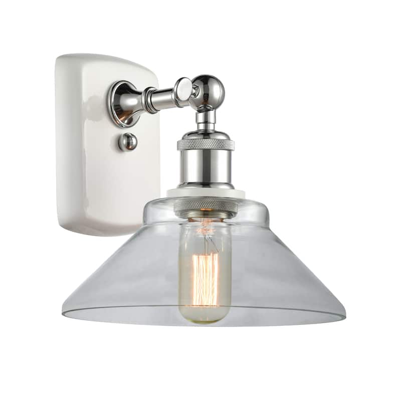 Innovations Lighting Orwell 10" Tall Bathroom Sconce - White and Polished Chrome / Clear