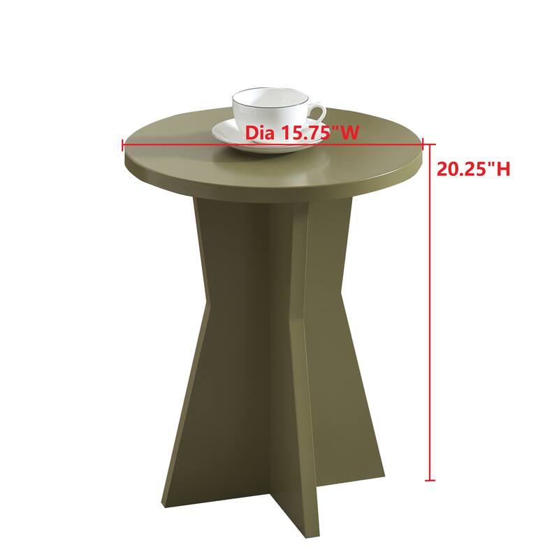 Adam Contemporary Wood Pedestal Accent Side Table