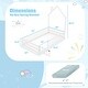 preview thumbnail 4 of 5, House-Shaped Montessori Bed Frame Twin Floor Bed with Headboard