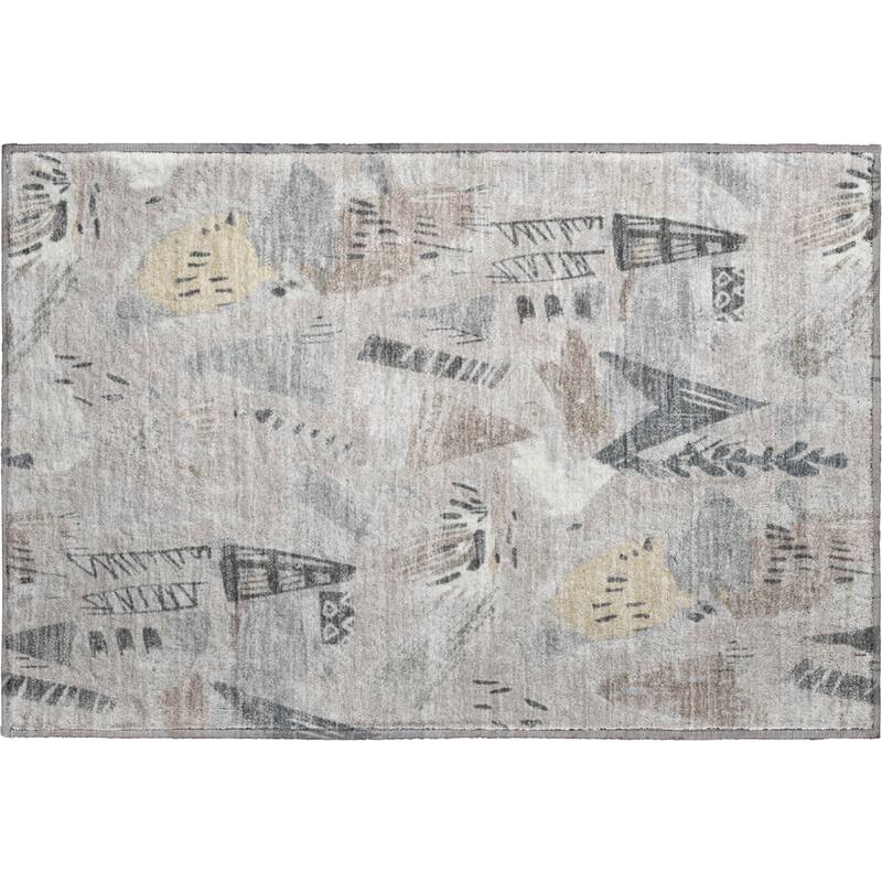 Premium Washable Super Soft Abstract Fragments Mayfield Rug