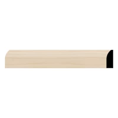 WM827: 3/8-in D x 1-1/4-in W x 96-in L Americraft Solid Hardwood Stain Grade Modern Stop Moulding