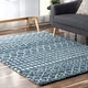 preview thumbnail 15 of 37, Nuloom Beige Geometric Moroccan Trellis Shag Rug 12' x 15' - Light Blue - Rectangle