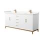 Option White / Giotto Quartz Top / Satin Bronze Hardware