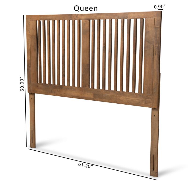 Harena Transitional Ash Walnut Finished Wood Headboard
