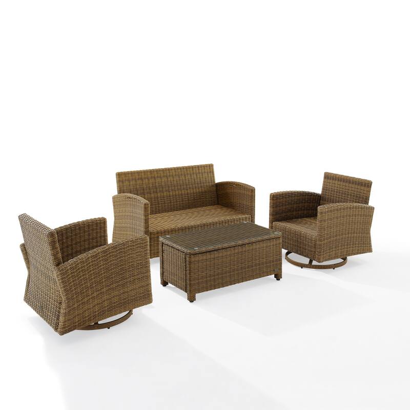 Crosley Bradenton 4Pc Swivel Rocker Conversation Set