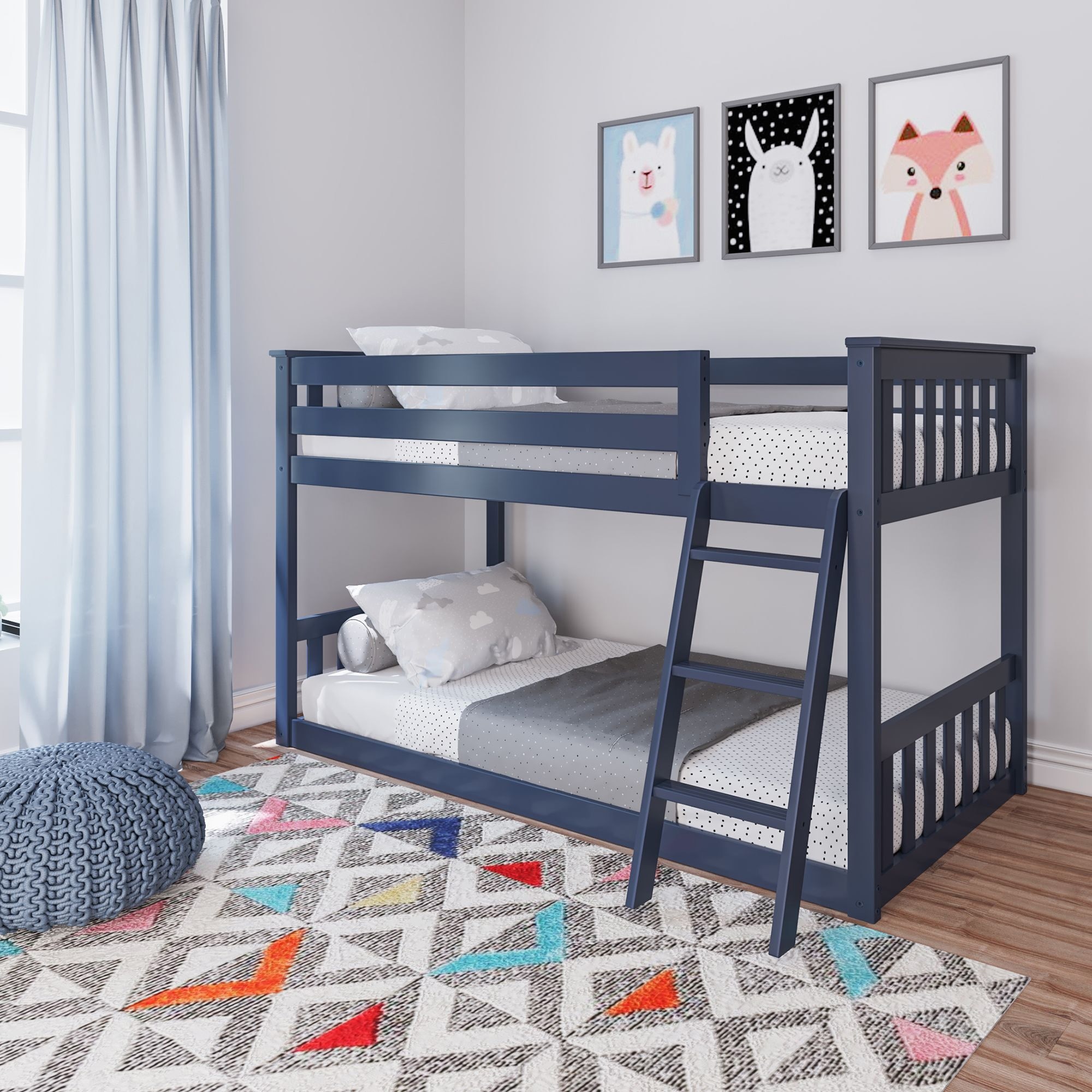 Max & Lily Twin over Twin Low Bunk Bed