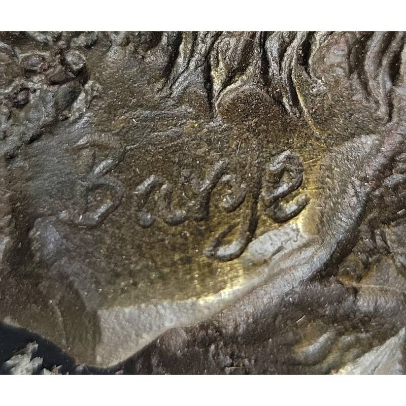 Mother Imitative Elephant Calf Bronze Statue Sculpture Figure On Marble Base Barye