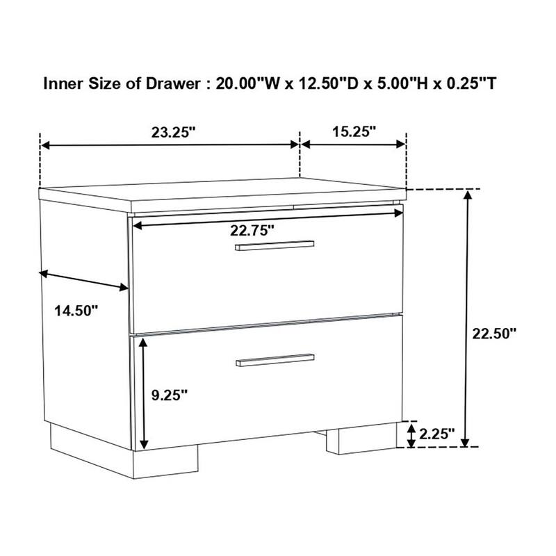 2-drawer Nightstand