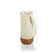 preview thumbnail 6 of 4, Malbec Insulated Canvas Willow Wine Bottle Basket, (Beige Accents) - 5.25 x 5.25 x 13