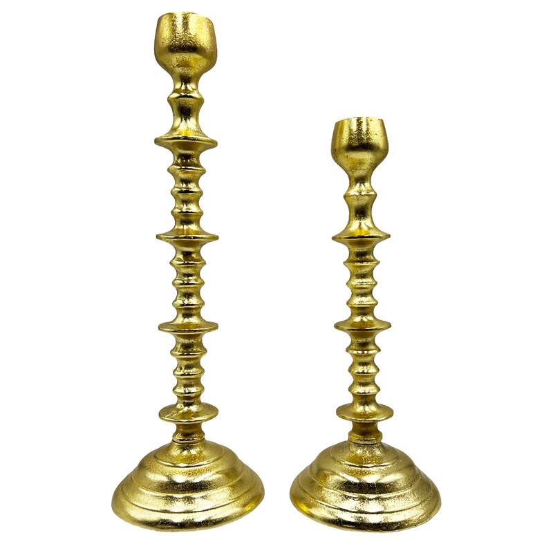 Set of 2 Decorative Handmade Aluminum Artistic Candle holder - Set of 2