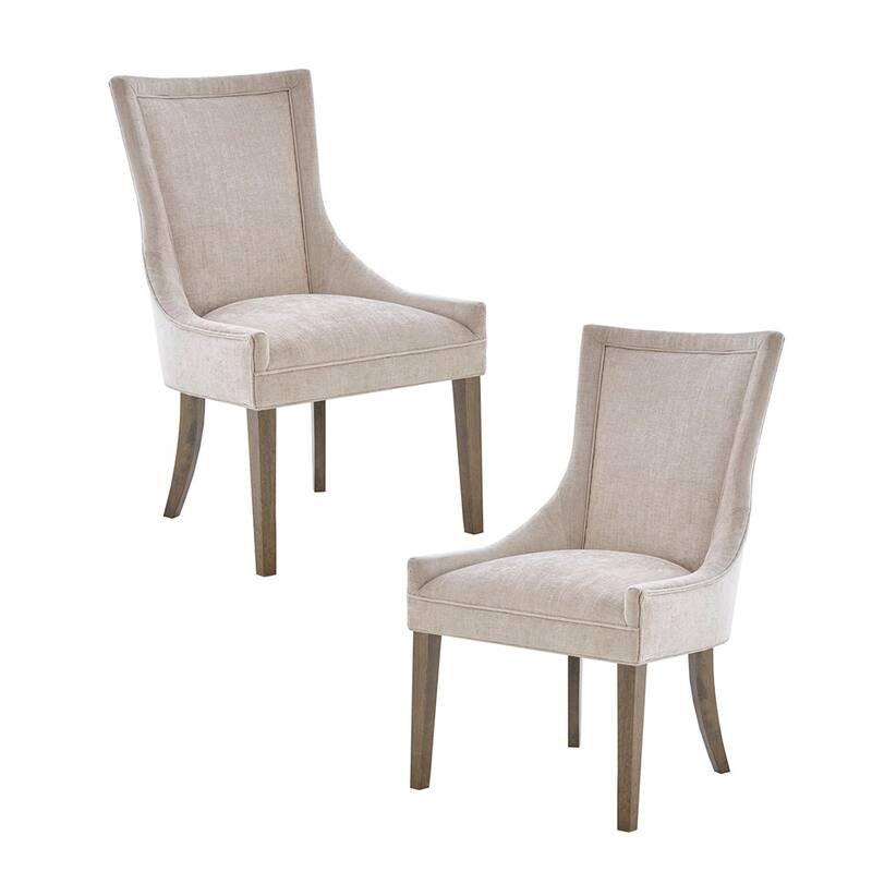 Dining Side Chair Set of 2, Retro Contrast Color Dining Chair - Cream