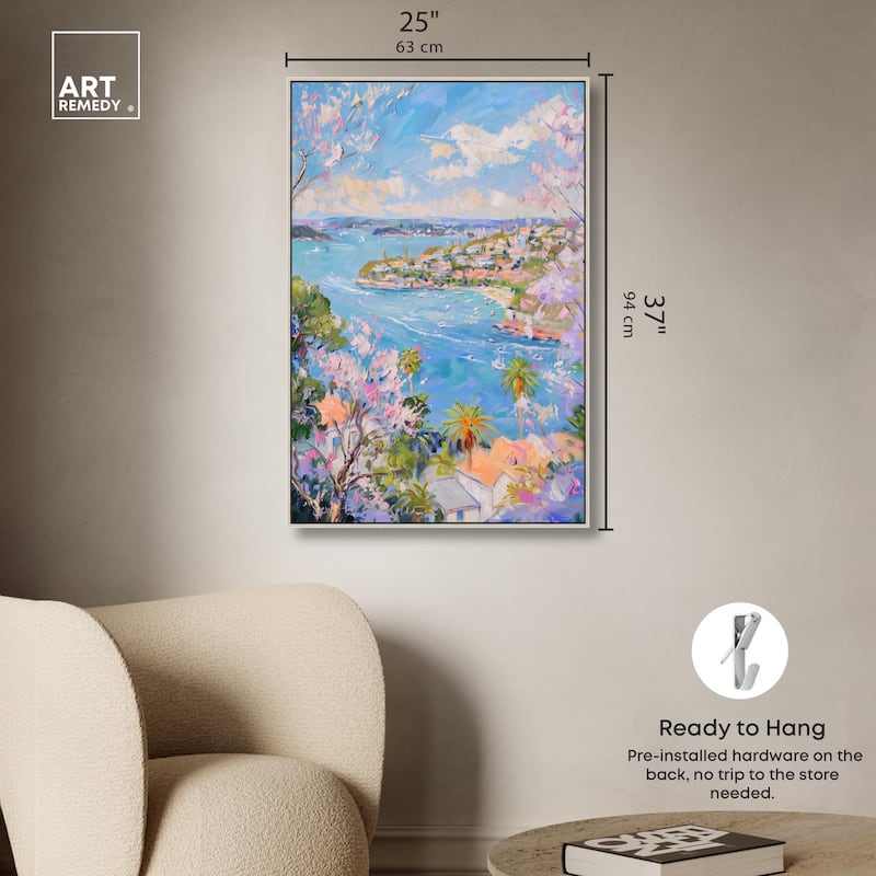 Hillside Harbor View I Canvas by Art Remedy