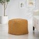 preview thumbnail 4 of 27, Moloney Modern Microfiber Chenille Square Pouf by Christopher Knight Home Yellow